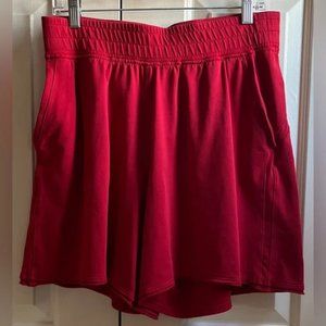 Lululemon LA French Terry Scuba High-Rise Short 6” Inseam Size 10 (Deep Red)